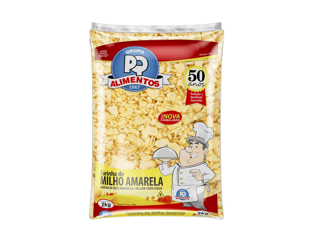 FARINHA DE MILHO PQ 2 KG (FDO 6 PCT)